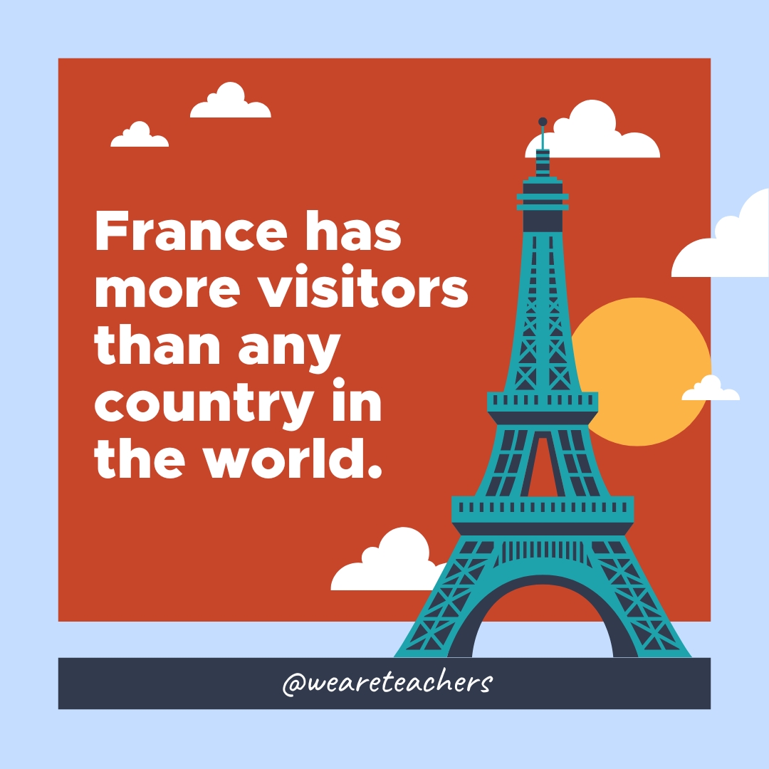 France has more visitors than any country in the world. France has more visitors than any country in the world.- facts about france