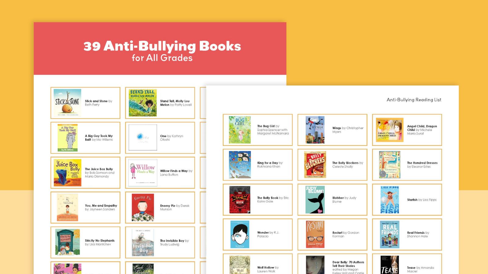 Anti-bullying books list Anti-bullying books list