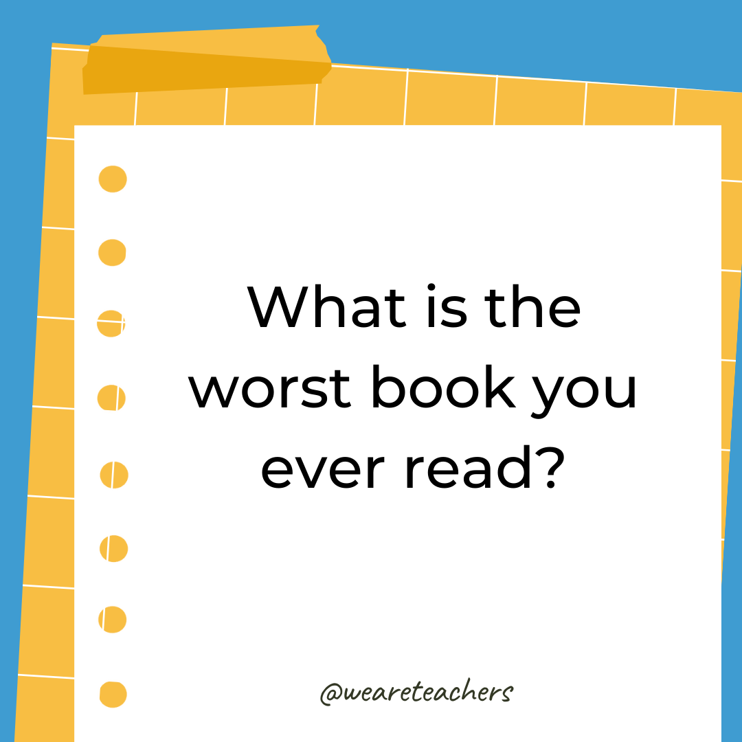 What is the worst book you ever read? What is the worst book you ever read?