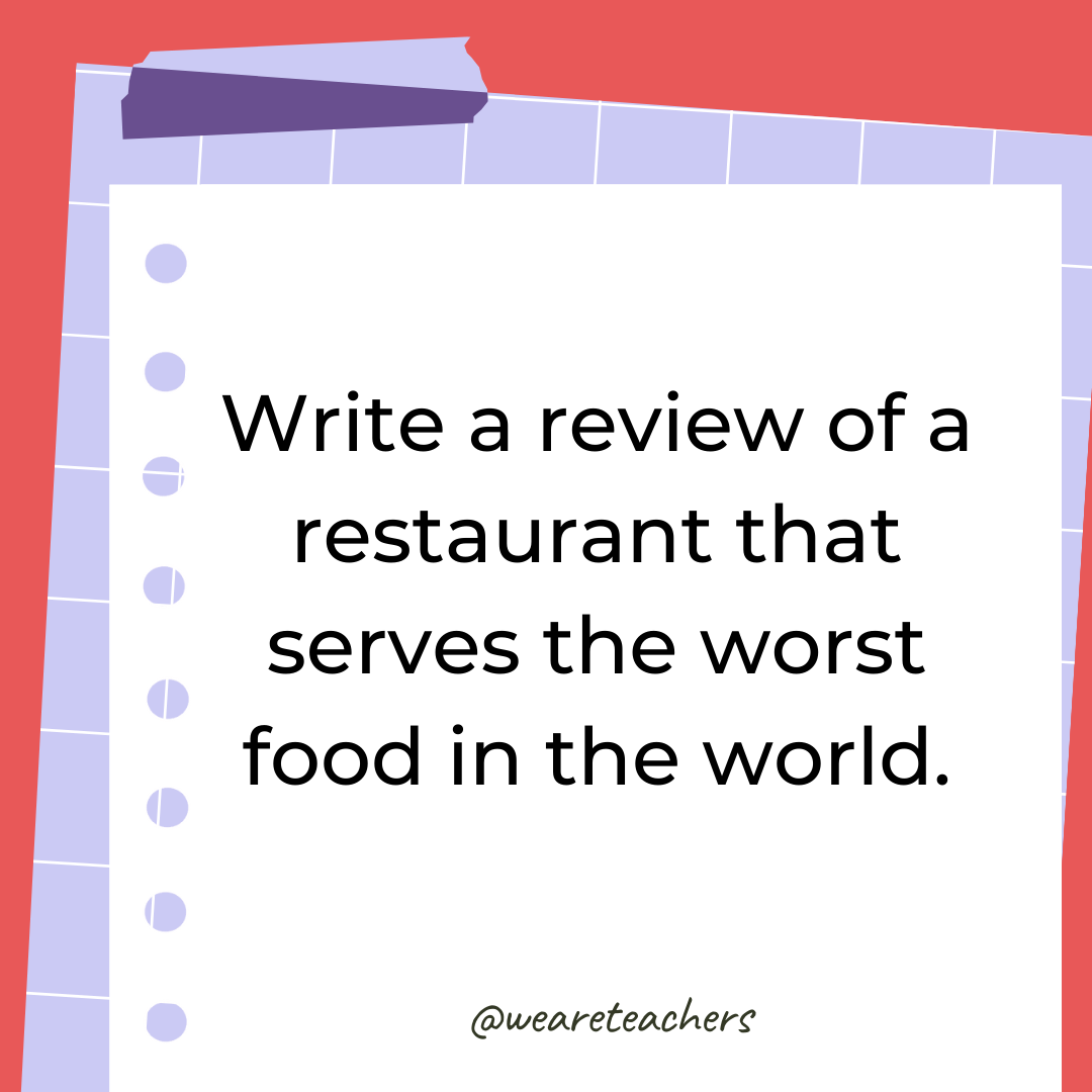 Write a review of a restaurant that serves the worst food in the world. Write a review of a restaurant that serves the worst food in the world.
