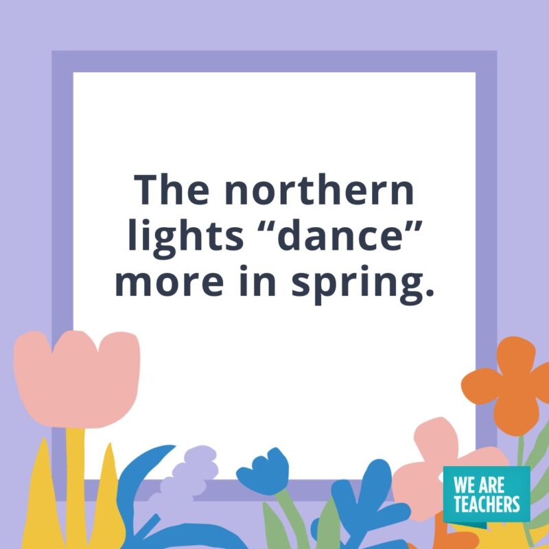 The northern lights “dance” more in spring. The northern lights "dance" more in spring.