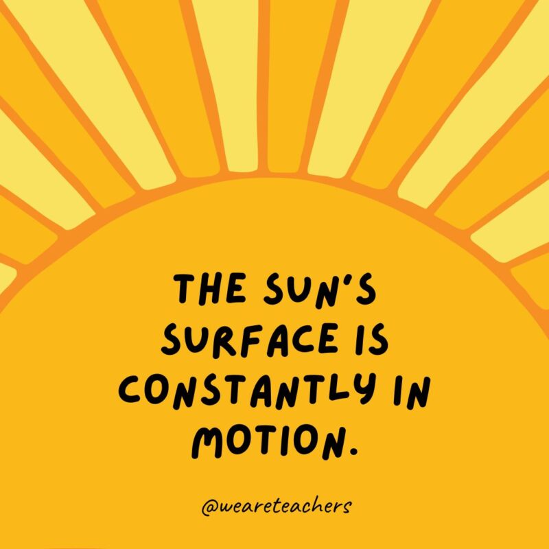 The sun’s surface is constantly in motion. The sun’s surface is constantly in motion.