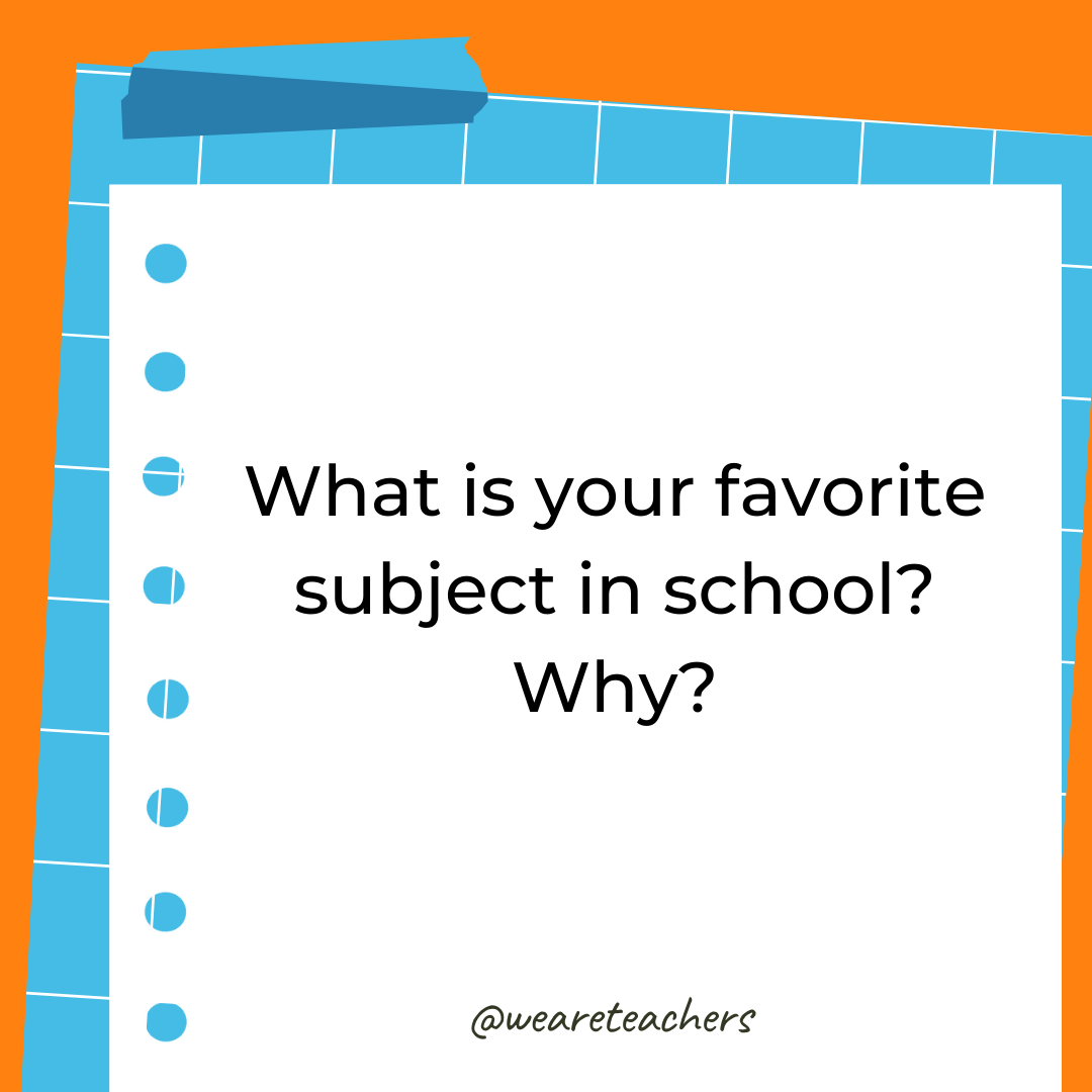What is your favorite subject in school? Why? What is your favorite subject in school? Why?