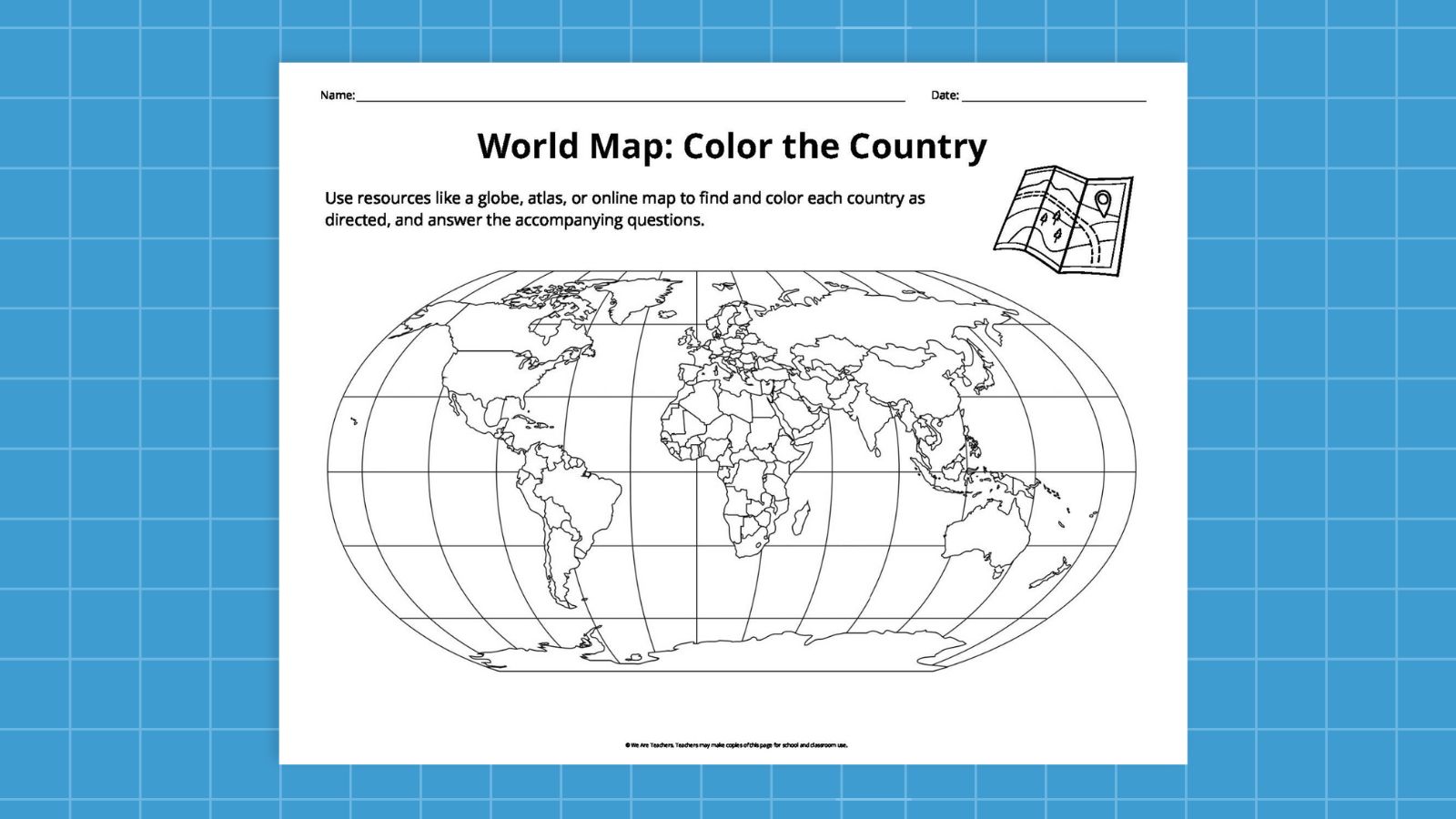 Mercator Projection With Country Outlines Mercator Projection With Country Outlines