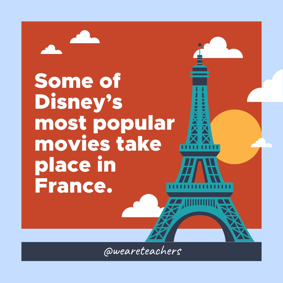 Some of Disney’s most popular movies take place in France. Some of Disney’s most popular movies take place in France. - facts about france