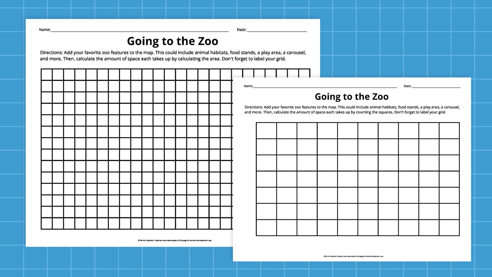 Going to the Zoo Grid Going to the Zoo Grid