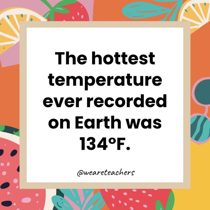 The hottest temperature ever recorded on Earth was 134°F. The hottest temperature ever recorded on Earth was 134°F.