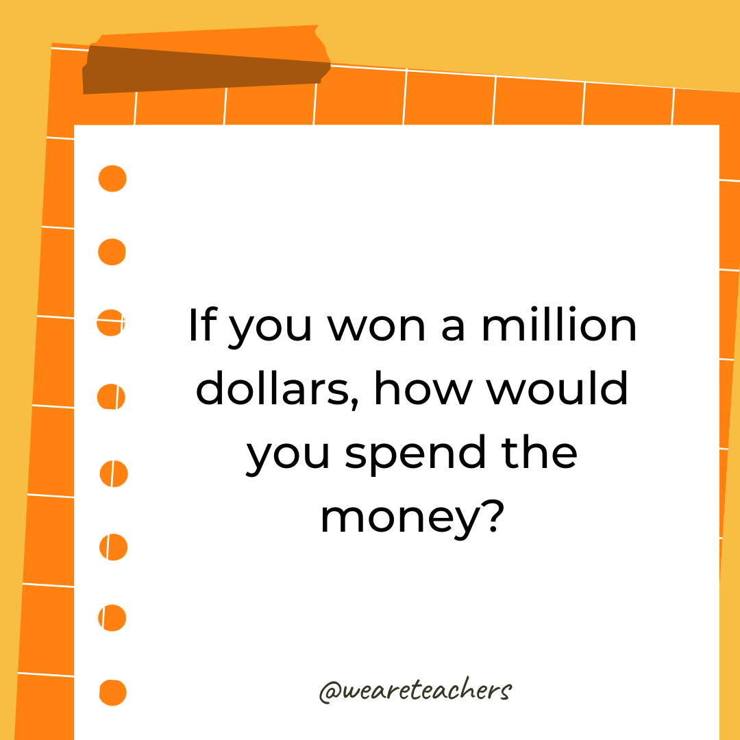 If you won a million dollars, how would you spend the money? If you won a million dollars, how would you spend the money?