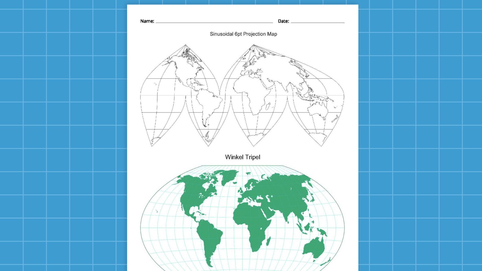 World Map Projections Graphic Organizer World Map Projections Graphic Organizer
