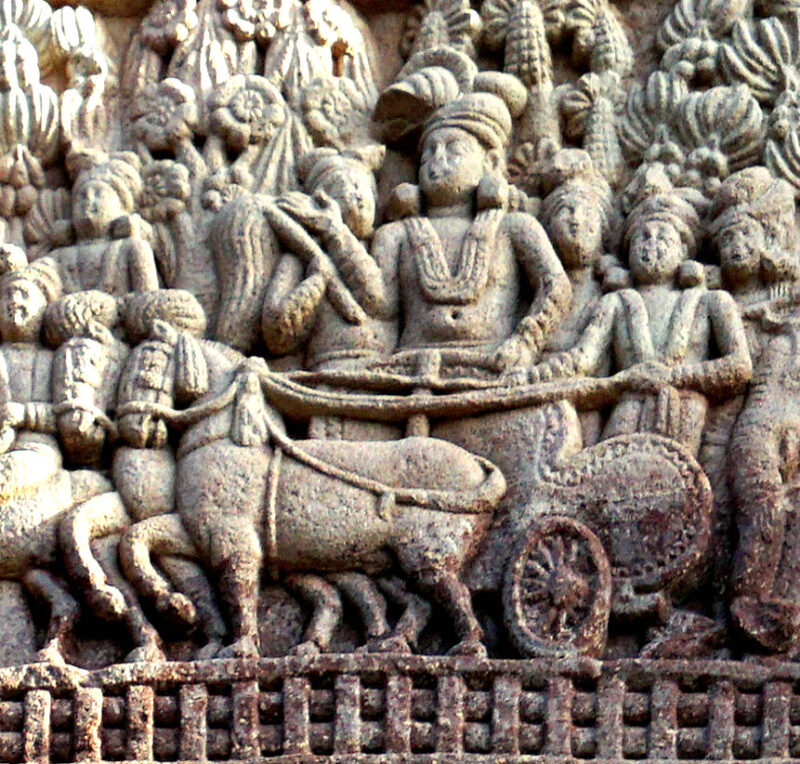 ashoka-sculpture stone statue of ashoka leading men into battle famous leaders