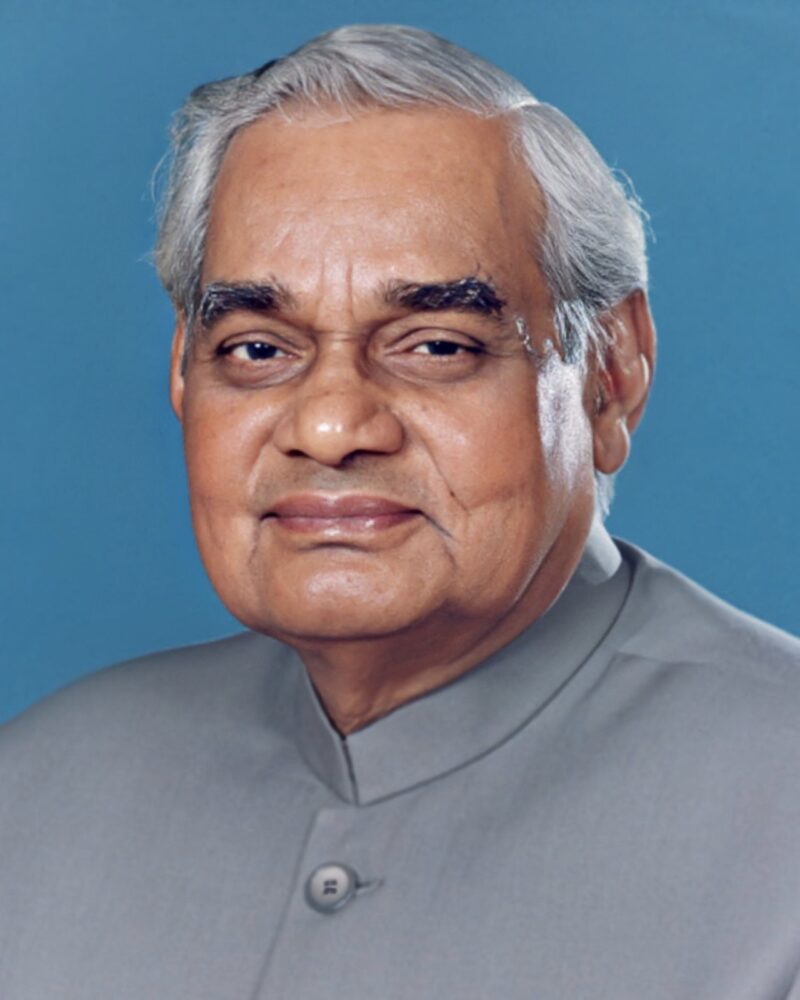 Atal_Bihari_Vajpayee_(crop_2) portrait Atal bihari vajpayee indian world leader