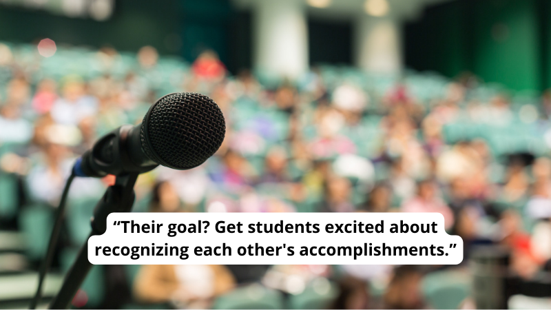Photo and quote about end of year awards ceremony