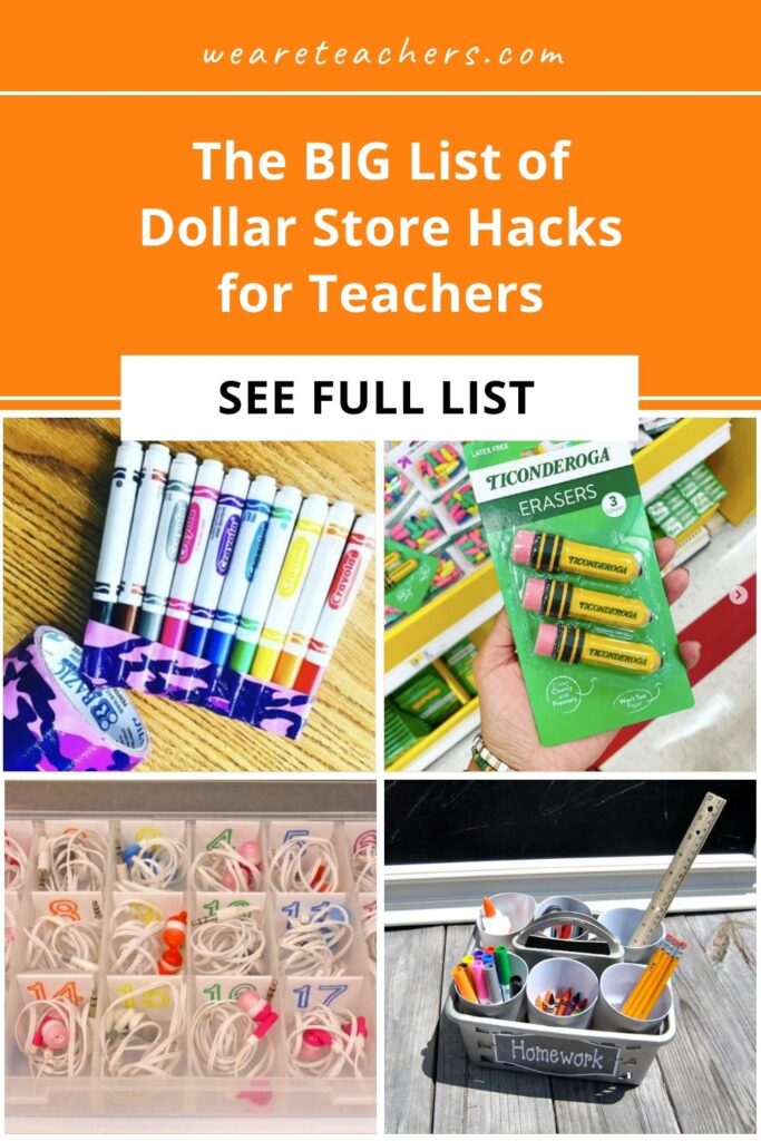 Dollar-Store-Hacks-4 Save money with these incredible dollar store hacks for school supplies, classroom organization and cleaning, and learning activities.