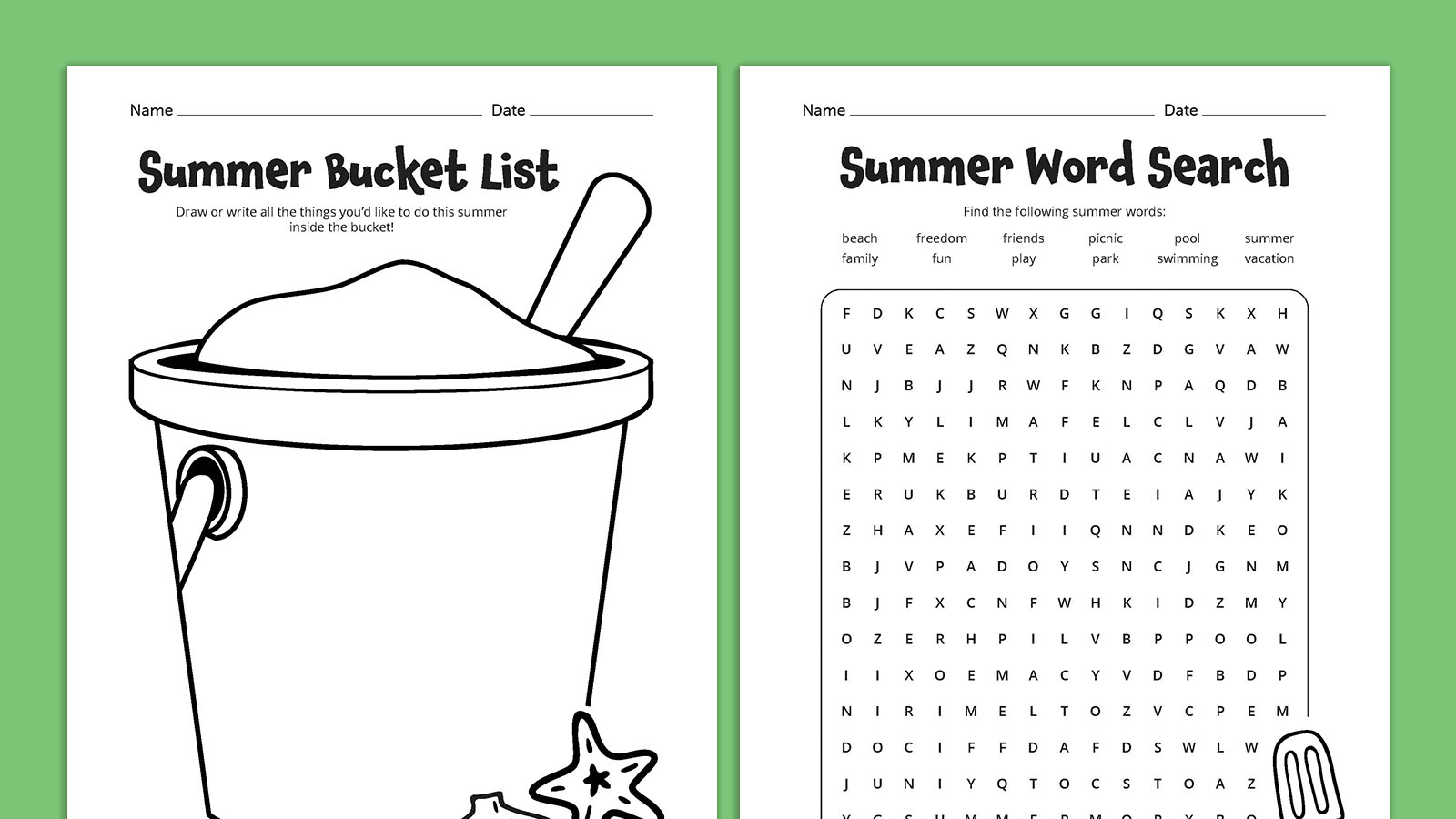 End of Year Bundle Image 4 Flat lays of Last Day of School bundle- free last day of school printables
