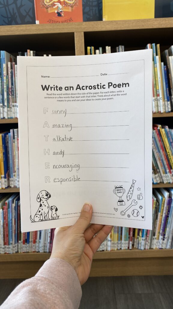 Father acrostic poem