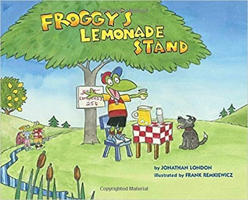 Froggy’s Lemonade Stand Froggy's Lemonade Stand book cover for summer read alouds.
