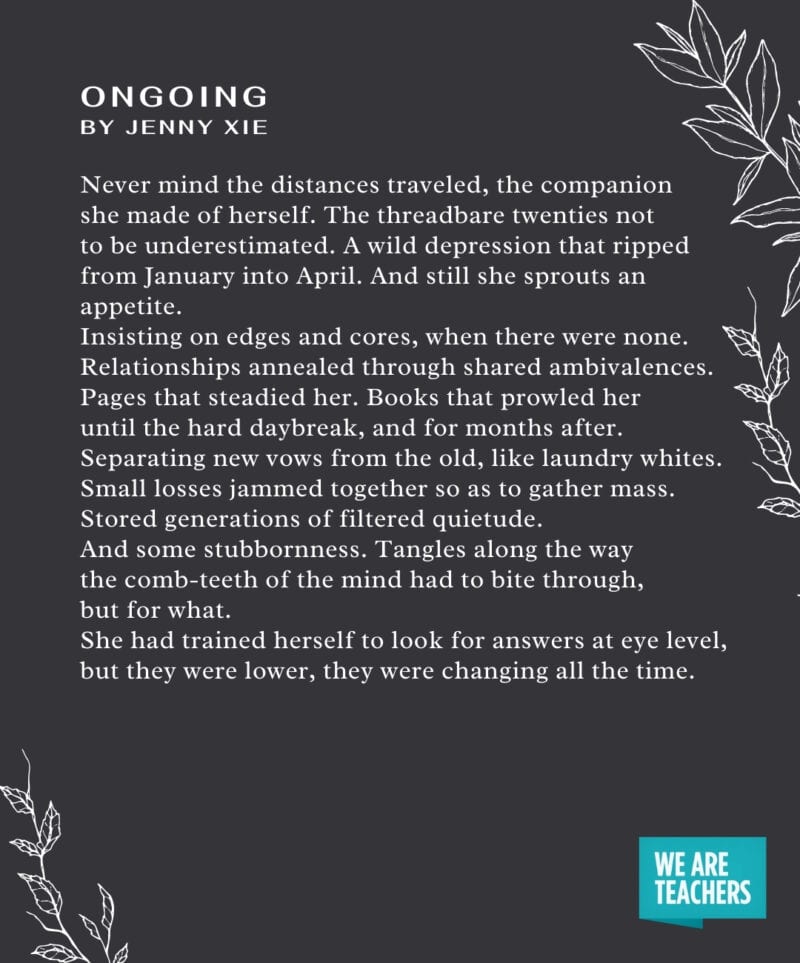Graduation Poems – Ongoing Ongoing by Jenny Xie