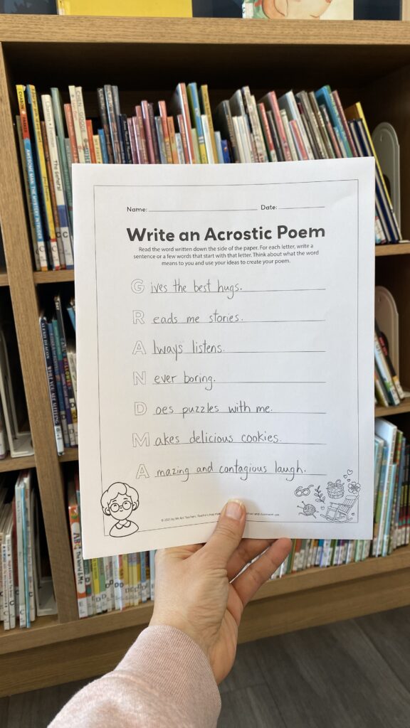 Grandma acrostic poem