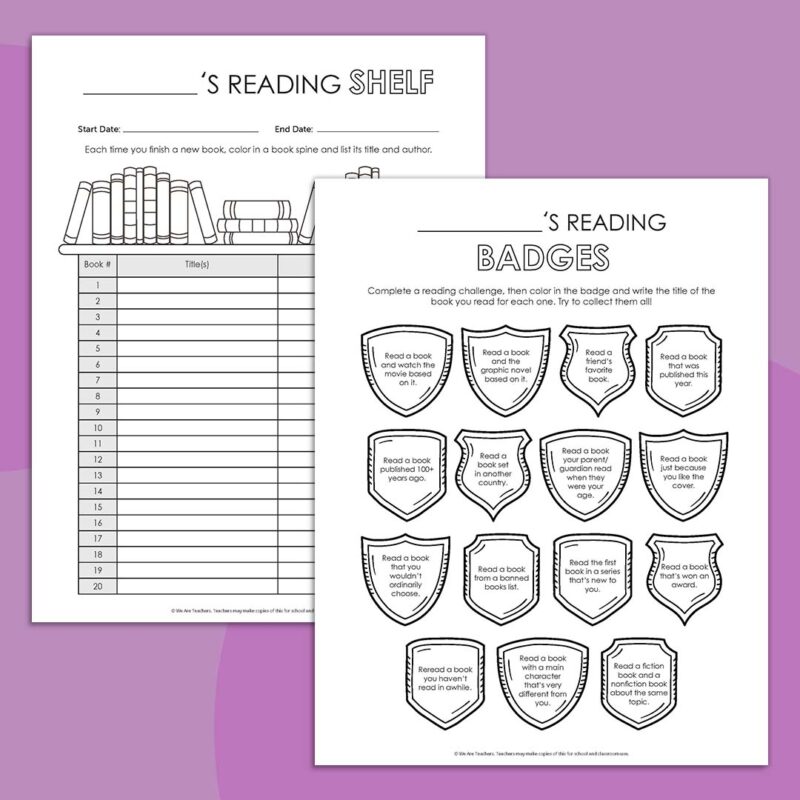 Reading Log Bundle Square 2 Weekly Reading Log