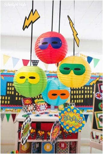Paper lantern superheroes