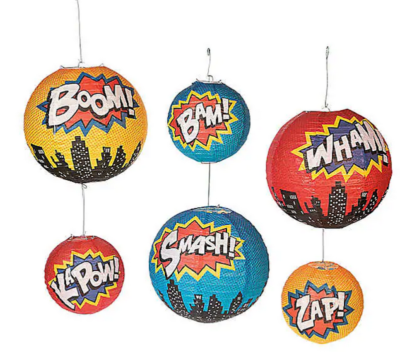Superhero paper lanterns