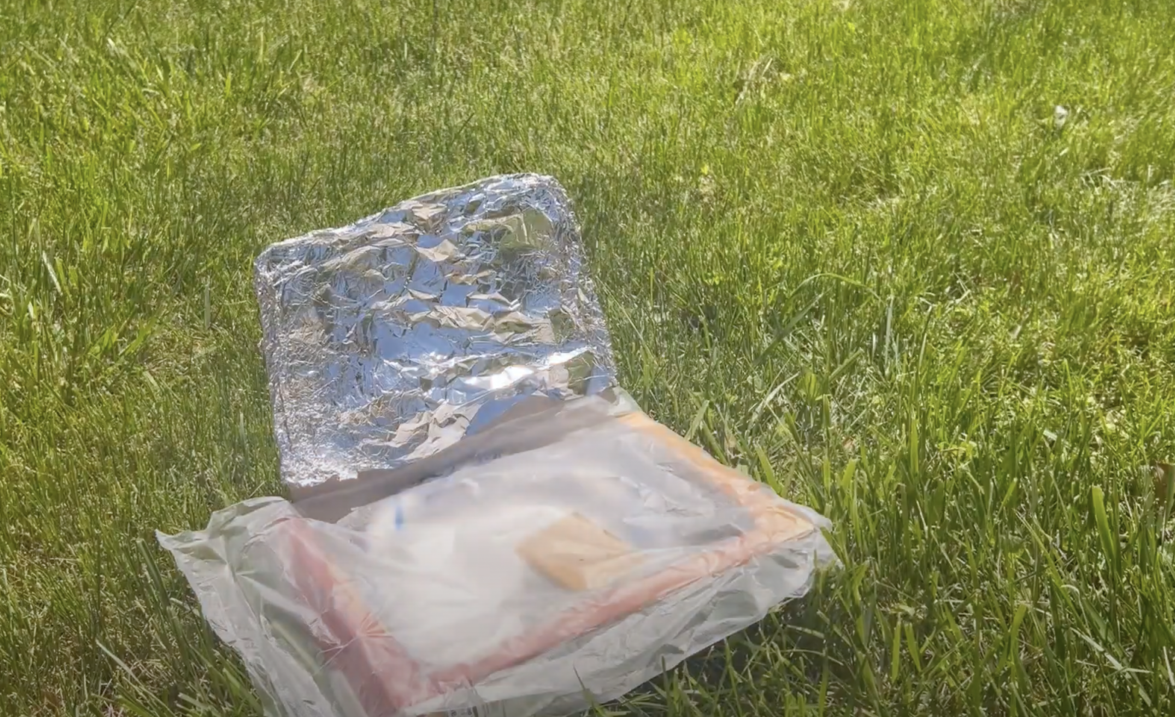 Cardboard box covered with plastic wrap Cardboard box covered with plastic wrap