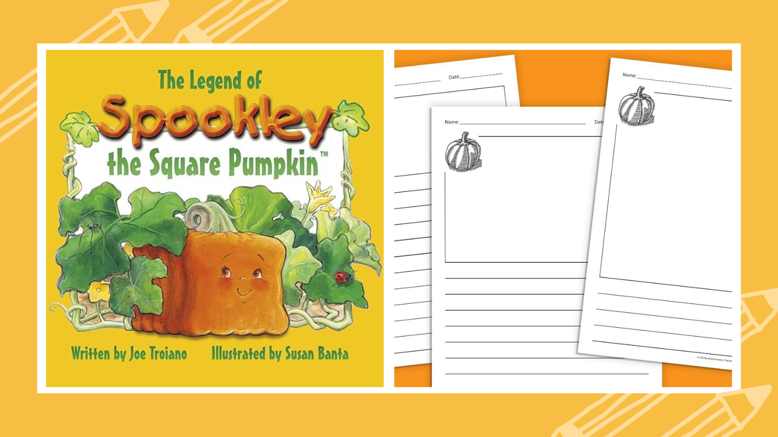 spookley the square pumpkin book and writing template