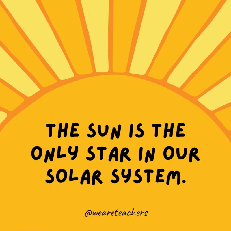 The sun is the only star in our solar system. The sun is the only star in our solar system.