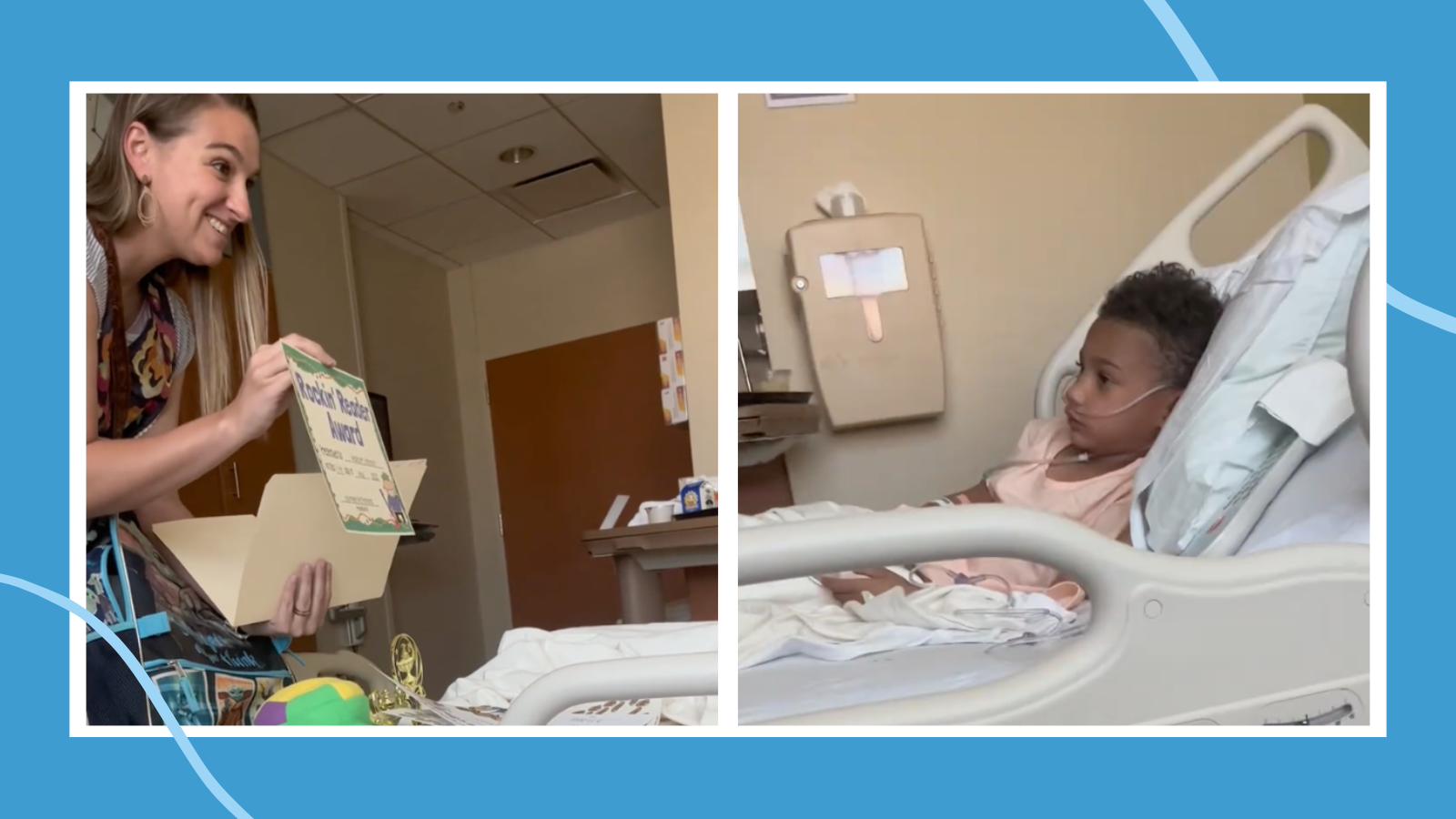 Teacher goes to hospital for student
