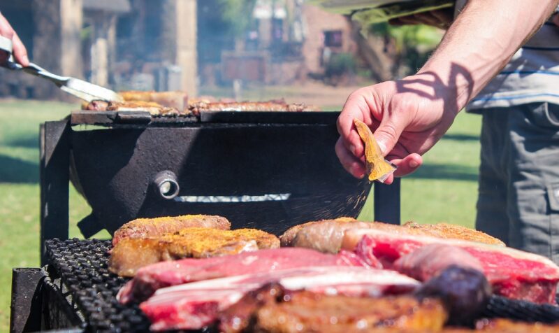 Picture Prompts: BBQ Grill Barbeque grill with many different kinds of meat