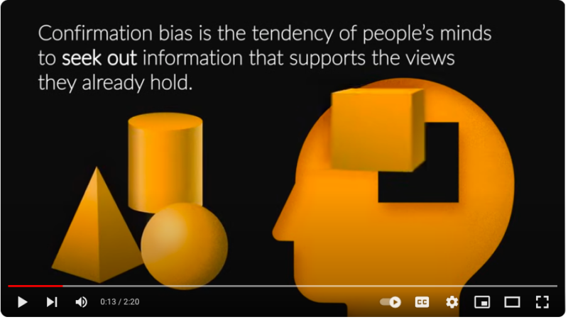Confirmation Bias Definition Definition of confirmation bias as the tendency of people's minds to seek out information that supports the views they already hold