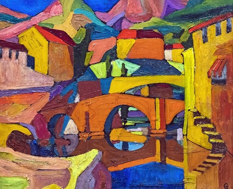 Cubist Village by Georges Gaudion Cubist Village by Georges Gaudion