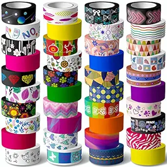 decorative-tape stacks of decorative tape for a teacher hack