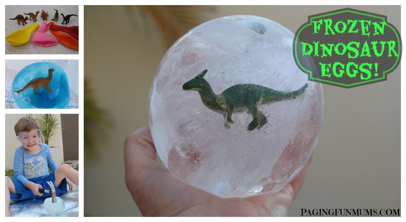 dino-egg dinosaur toy in ice