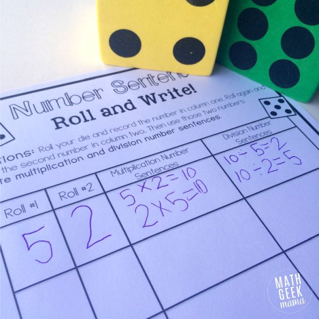 Dollar Store Hacks: Roll and Write Large foam dice with a printable Roll and Write worksheet as an example of dollar store hacks for the classroom