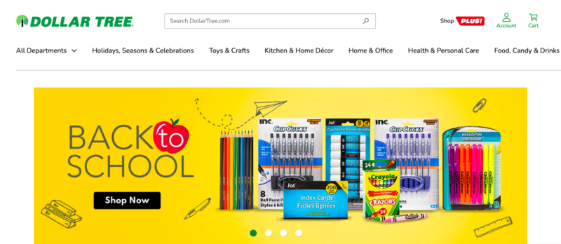 dollar-tree-main-page Main image from the Dollar Tree Website