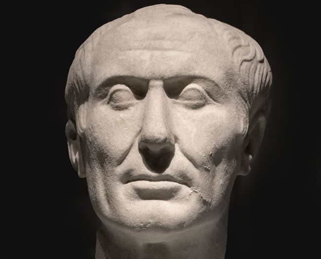 Famous World Leaders: Julius Caesar Sculpture of Julius Caesar, as an example of famous world leaders