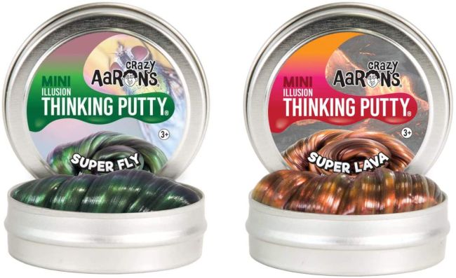 Fidget Toys: Thinking Putty Fidgets for kids: Two tins of shiny iridescent Thinking Putty