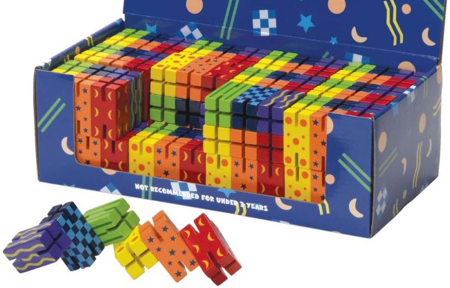 Fidget Toys: Whatz’It Colorful wooden Whatz'It fidget toys in a box