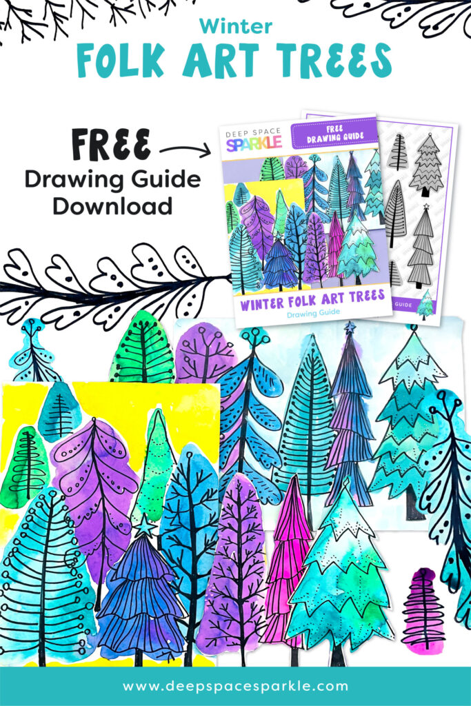 50 Inspiring Fourth Grade Art Projects for Creative Kids Craft folk art winter trees