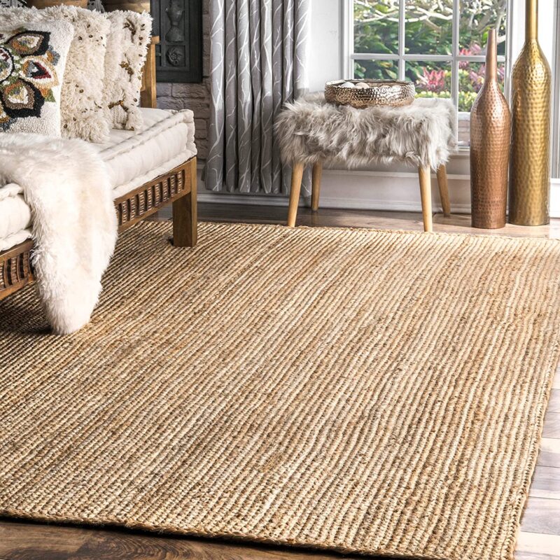 Jute Rug Tan jute rug.