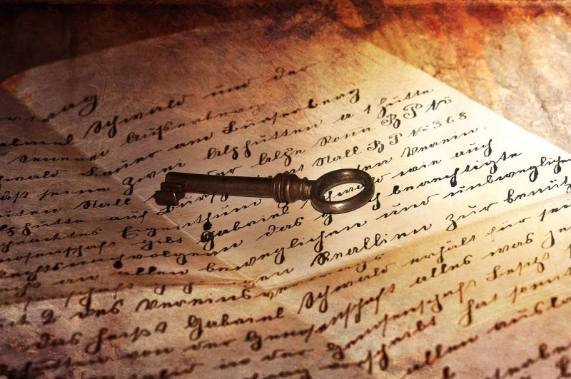 Writing Prompt: Letter and Key An old key lying on an old handwritten letter