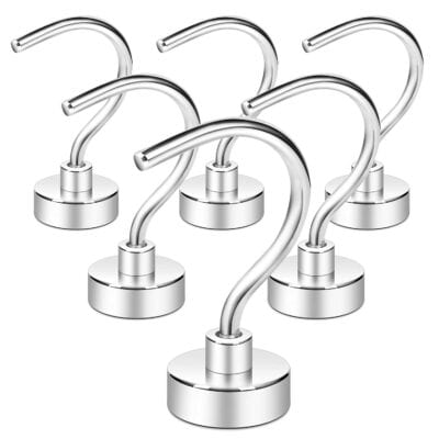 Six magnetic hooks for hanging first grace classroom art