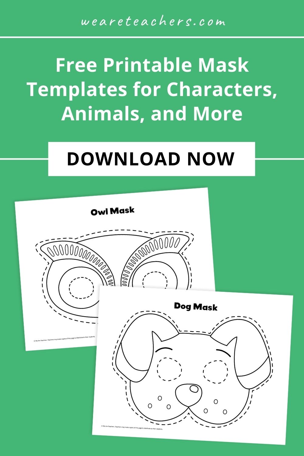 Get mask templates to create characters to use during read aloud or retelling, or check out animal masks for science and art!