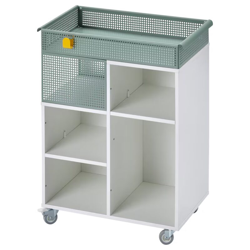 50 Ikea Classroom Ideas for Your Next Shopping Trip Ikea teacher must haves: white classroom utility cart with a top metal compartment and rounded edges