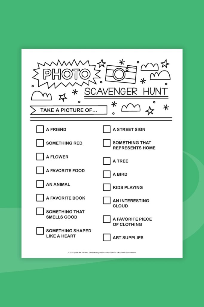 Scavenger Hunts: Photo Photo Scavenger Hunt free printable
