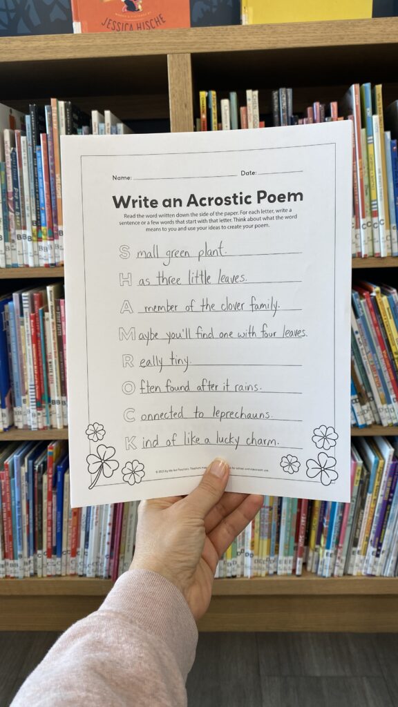 shamrock acrostic poem
