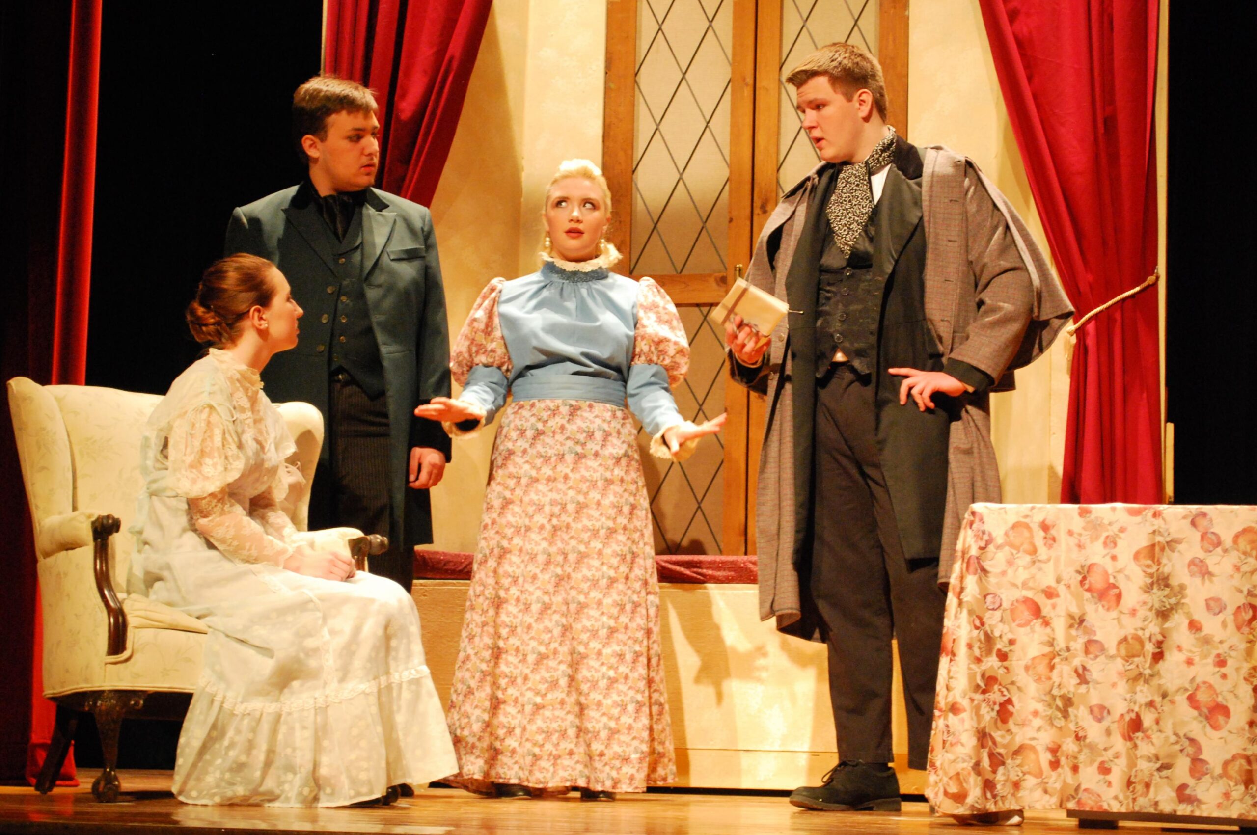 Sherlock Holmes cast on stage