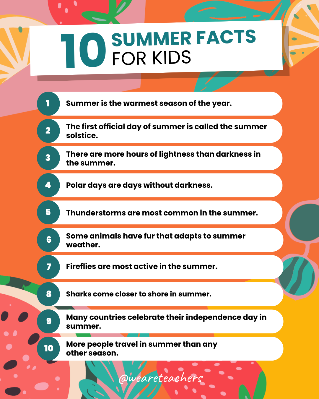 summer facts social Warm up your brain with these fun and fascinating facts about summer including everything from summertime activities to nature and more.