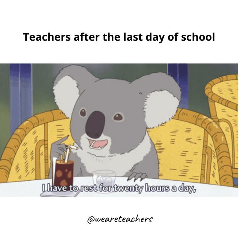 Teachers sleeping for years after the last day of school